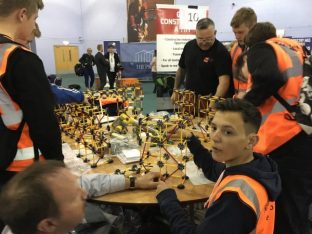 Students give scaffolding a try